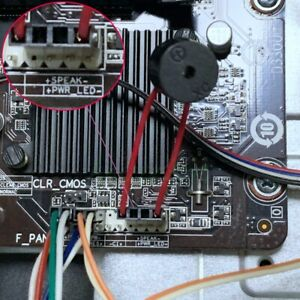 Speaker connected to the motherboard