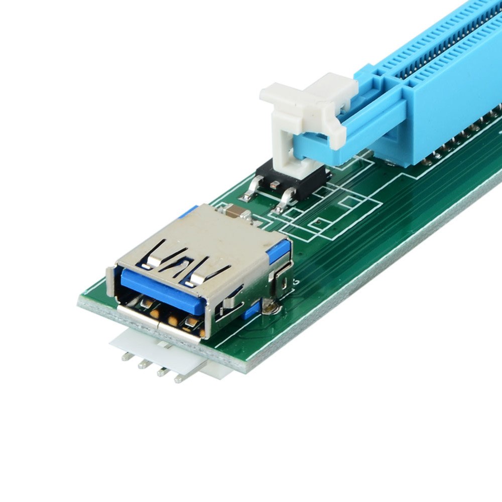 Неудачный райзер с питанием 4pin floppy. Годится, если перепаяете питание.