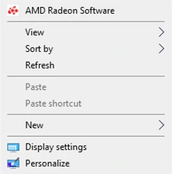 Radeon Settings main window