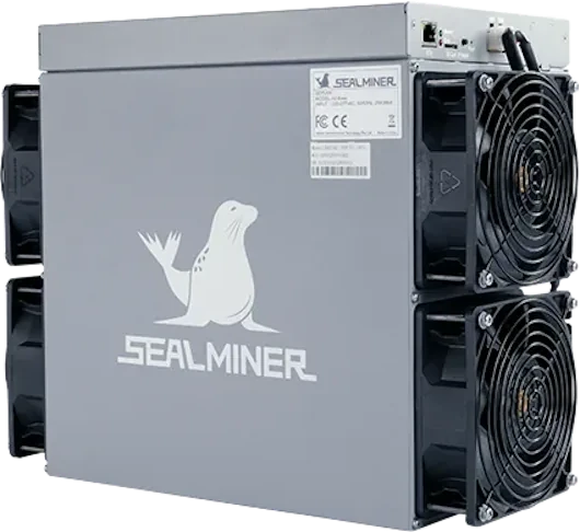Bitdeer SEALMINER A4 Pro Air with two large cooling fans and SEALMINER branded housing